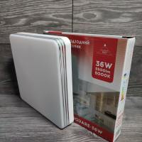 Светильник на потолок  квадрат LED AVT-SQUARE SILVER Pure White  36W 5000K (Белый)